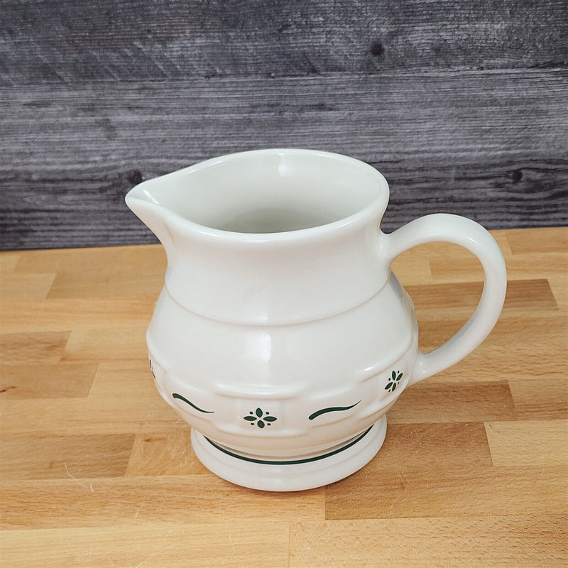 Load image into Gallery viewer, Longaberger Pitcher 1qt Woven Traditions Green Floral Water Jug Ewer Caraf
