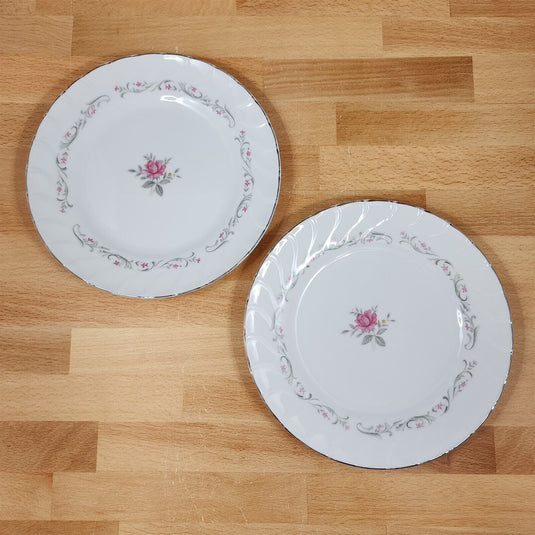 Royal Swirl Set of 2 Bread & Butter Plate Fine China Ceramic 6 3/8
