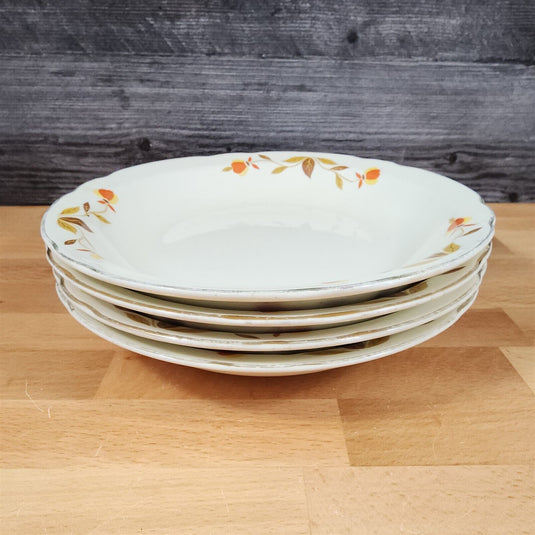 Hall Autumn Leaf Set of 4 Soup Coupe Bowl USA Dinnerware Tableware 8.5"