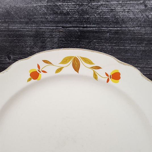 Hall Autumn Leaf Dinner Plate Set of 4 USA Floral Dinnerware Tableware 10"