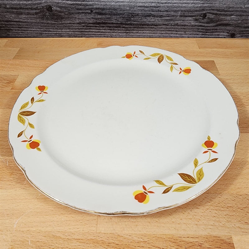 Load image into Gallery viewer, Hall Autumn Leaf Dinner Plate Set of 4 USA Floral Dinnerware Tableware 10"
