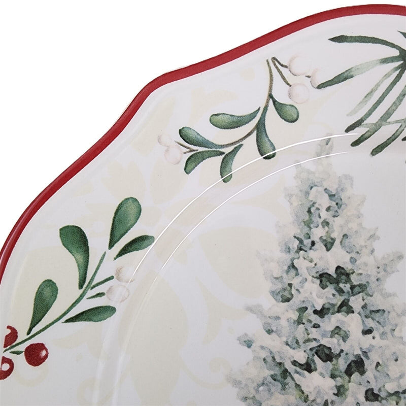 Load image into Gallery viewer, Better Homes and Gardens Winter Forest Salad Plate Tree Bunny 8&quot;
