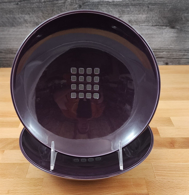 Load image into Gallery viewer, Mikasa Viewpoint Purple 2 Round Soup Cereal Bowl Set Potter&#39;s Art MK604 8-1/8&quot;
