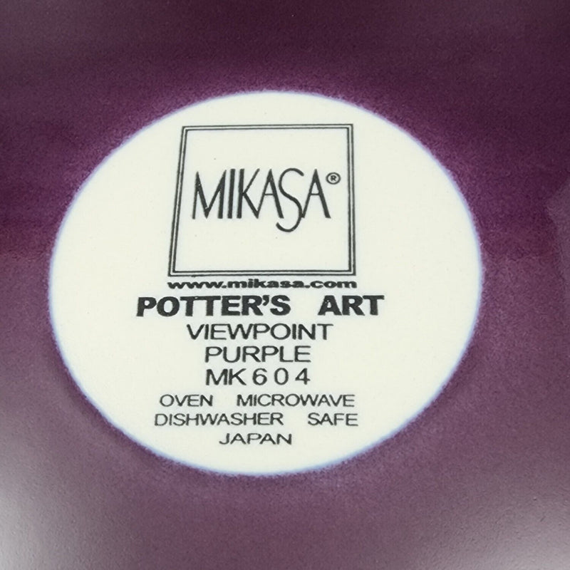 Load image into Gallery viewer, Mikasa Viewpoint Purple 2 Round Soup Cereal Bowl Set Potter&#39;s Art MK604 8-1/8&quot;
