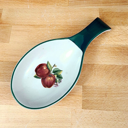 China Pearl Casuals Apples Spoon Rest Holder Dinnerware Tableware 4 5/8"
