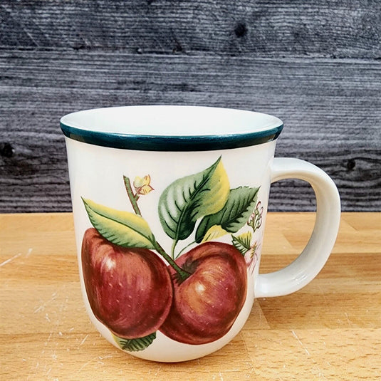 China Pearl Casuals Apples 2 Coffee Mug Set 3 3/4 Tea Cup"