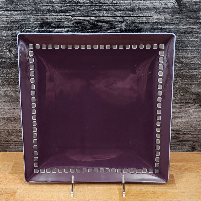 Load image into Gallery viewer, Mikasa Viewpoint Purple Square Dinner Plate Set of 2 Potter's Art MK604 10-7/8"
