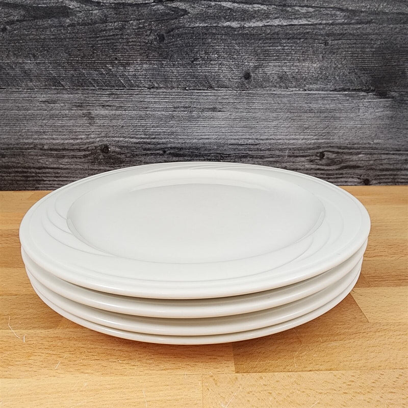 Load image into Gallery viewer, Syracuse Cascade White 4 Dinner Plate Set Japan Dinnerware Tableware 9 5/8&quot;
