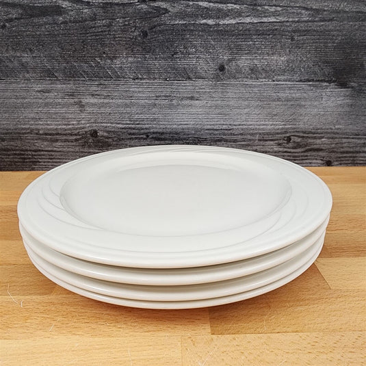 Syracuse Cascade White 4 Dinner Plate Set Japan Dinnerware Tableware 9 5/8"