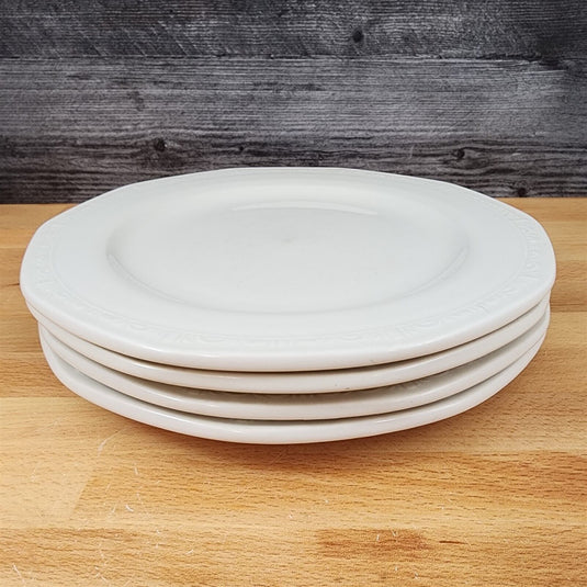 Syracuse Castleton White 4 Dinner Plate Set Japan Dinnerware Tableware 9 3/4"