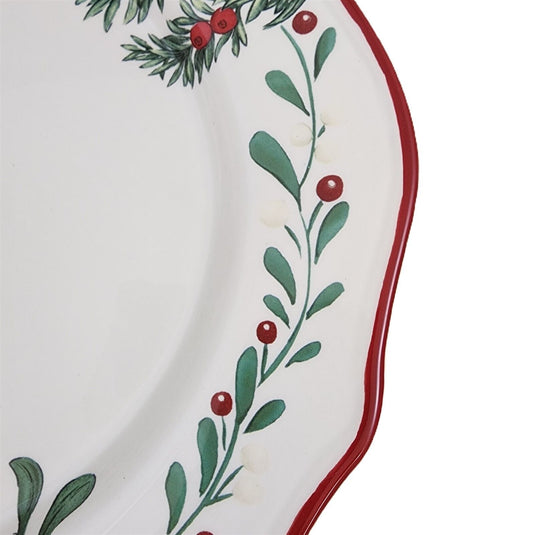 Better Homes & Gardens Winter Forest 4 Dinner Plates Heritage Collection Berries
