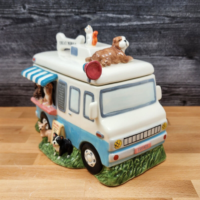 Load image into Gallery viewer, Mobile Treat Pet Food Truck Cookie Canister Jar by Blue Sky &amp; Heather Goldminc
