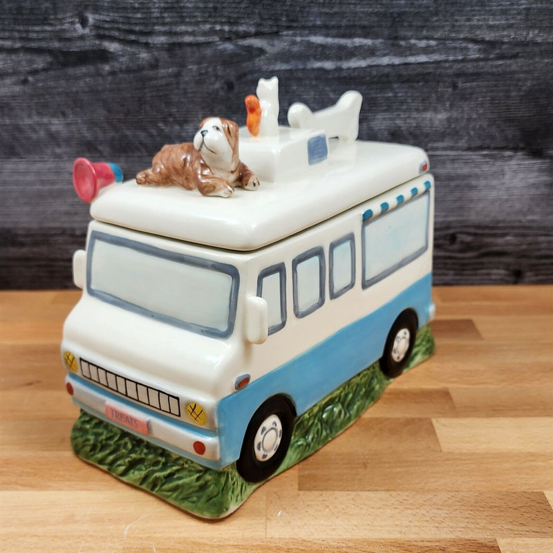 Load image into Gallery viewer, Mobile Treat Pet Food Truck Cookie Canister Jar by Blue Sky &amp; Heather Goldminc
