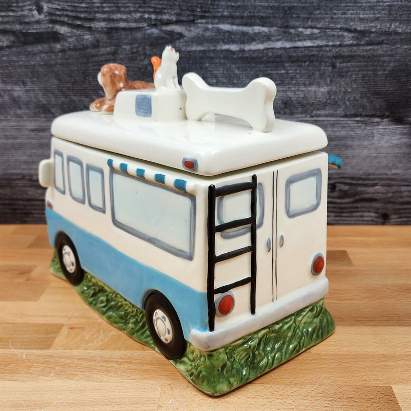 Load image into Gallery viewer, Mobile Treat Pet Food Truck Cookie Canister Jar by Blue Sky &amp; Heather Goldminc
