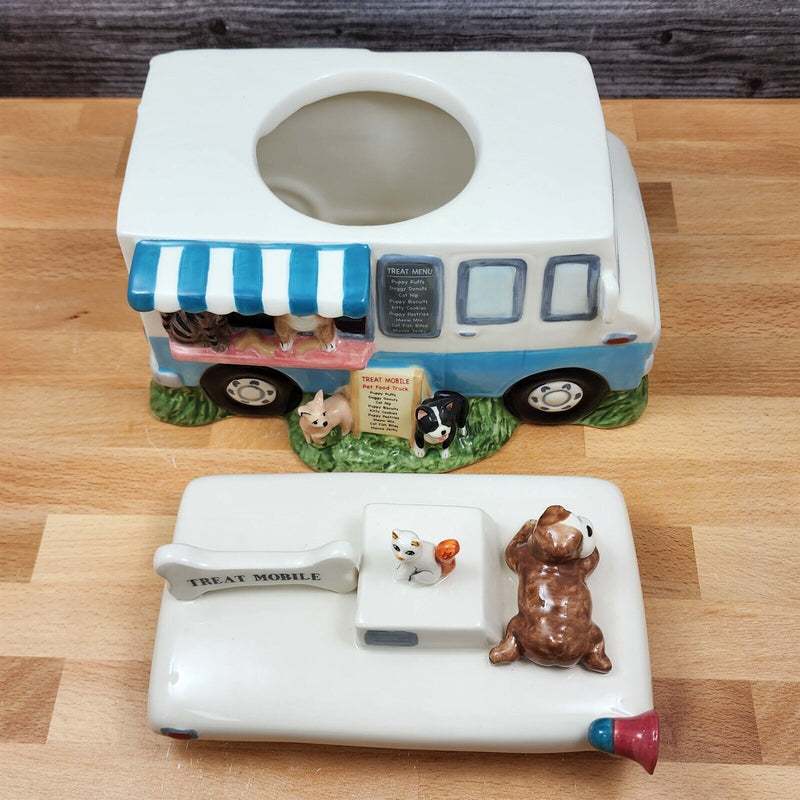 Load image into Gallery viewer, Mobile Treat Pet Food Truck Cookie Canister Jar by Blue Sky &amp; Heather Goldminc
