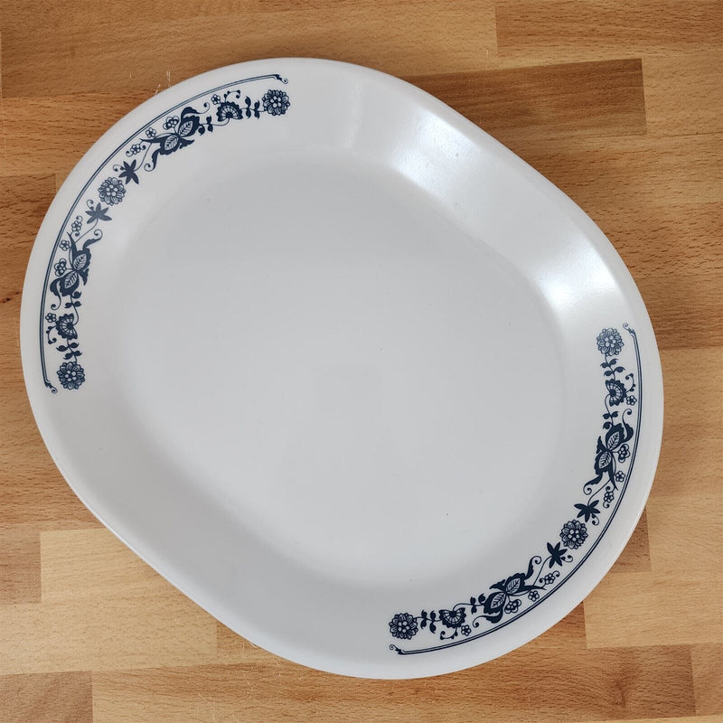 Load image into Gallery viewer, Corelle Corning Old Town Blue Oval Platter 12 1/4&quot; 31cm Floral Blue Onion Design
