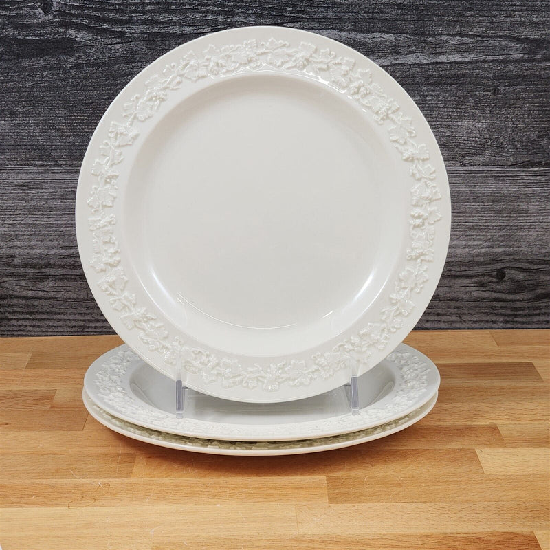 Load image into Gallery viewer, Wedgwood Cream Color Salad Plate 1" Rim Set of 3 Queens Ware Etruria Barlaston
