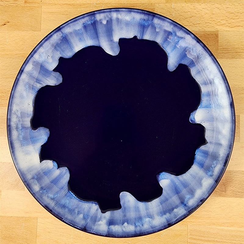 Load image into Gallery viewer, Embossed Dinner Plate 10.5&quot; (28cm) Drip Glaze by Blue Sky Clayworks Serving Tray
