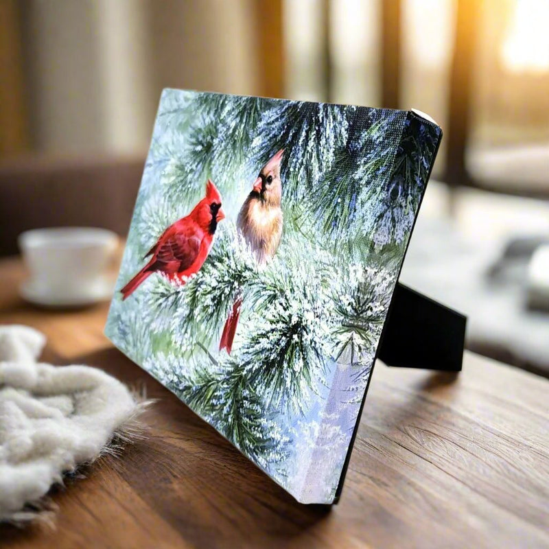 Load image into Gallery viewer, Cardinals in Love LED Light Up Lighted Canvas Picture Wall or Tabletop Art
