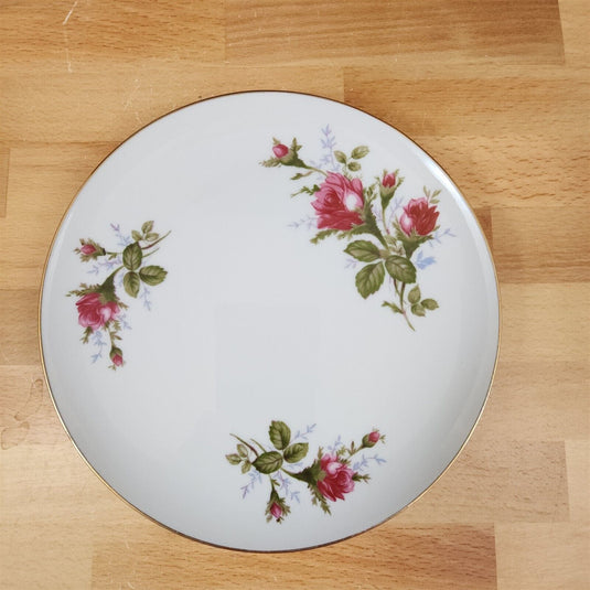 Moss Rose Salad Plate Pink Flowers Gold Trim 7.5" (19cm) Sango Japan