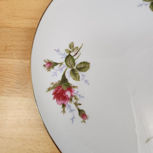 Moss Rose Salad Plate Pink Flowers Gold Trim 7.5" (19cm) Sango Japan