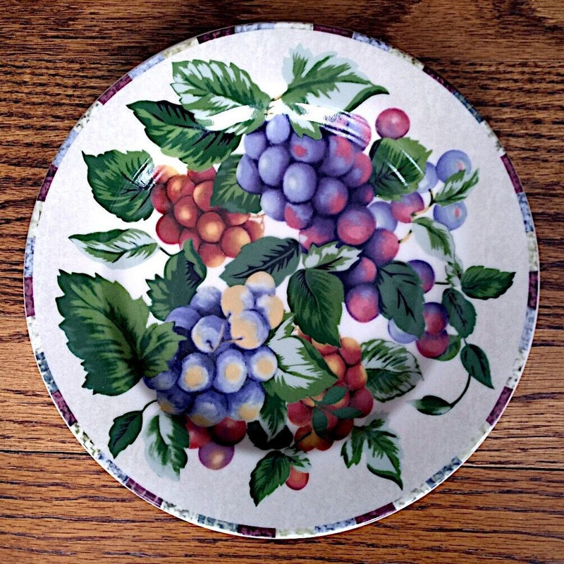 Load image into Gallery viewer, Sakura by Oneida Sonoma Grapes Salad Plate Stoneware Accent Dinnerware
