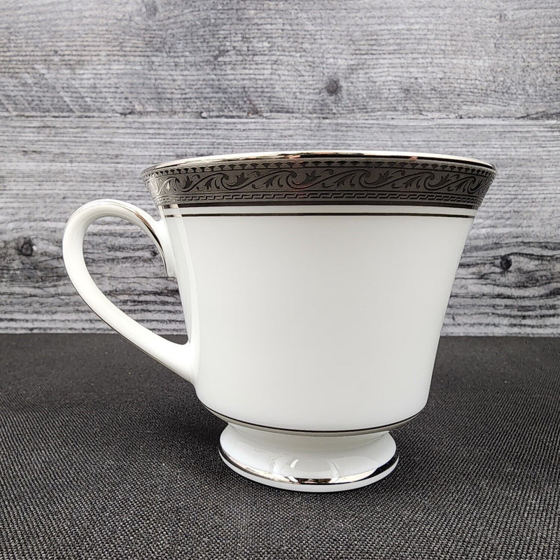 Load image into Gallery viewer, Noritake Legendary Crestwood Platinum Teacup &amp; Saucer 4166 Coffee Mug Dinnerware
