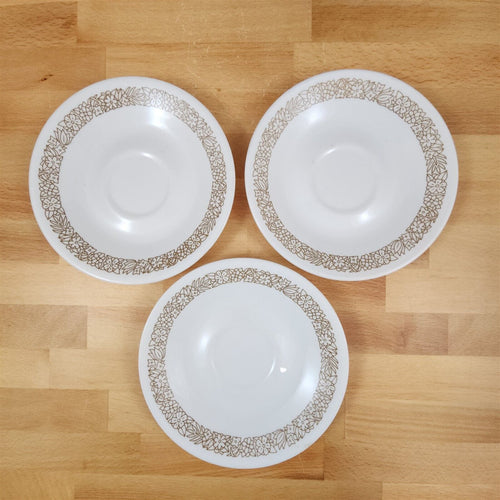 Corelle Corning Woodland Brown Set of 3 Saucer Plate 6