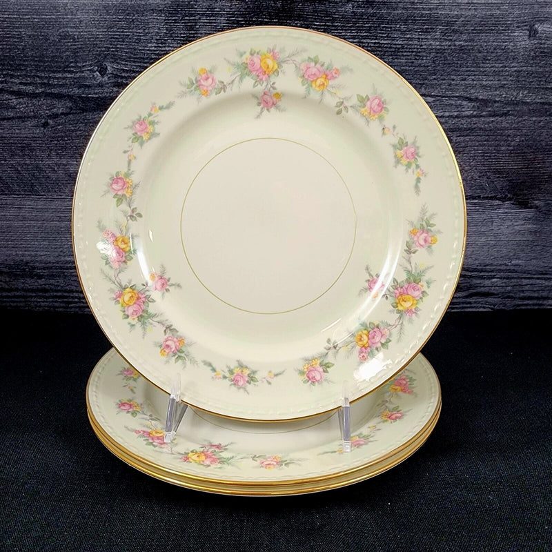 Load image into Gallery viewer, Homer Laughlin Countess Luncheon Plate 9&quot; Set of 3 Georgian Eggshell F49N5
