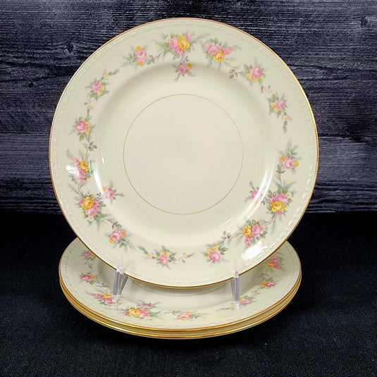 Homer Laughlin Countess Luncheon Plate 9" Set of 3 Georgian Eggshell F49N5