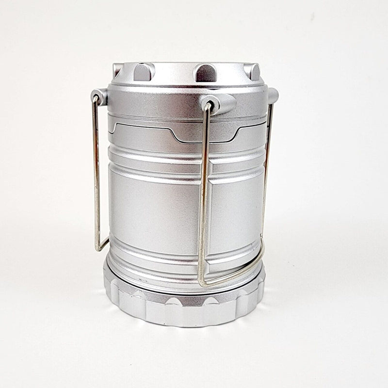 Load image into Gallery viewer, 24 LED Lantern Lamp Light Collapsible Silver For Tent Camping Outdoor Hiking
