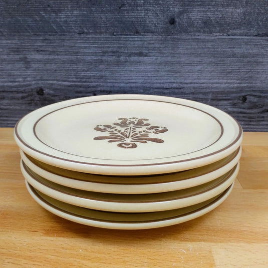 Pfaltzgraff Village Dinner Plate 10 3/8” Set of 4 Tan Brown Castle Mark