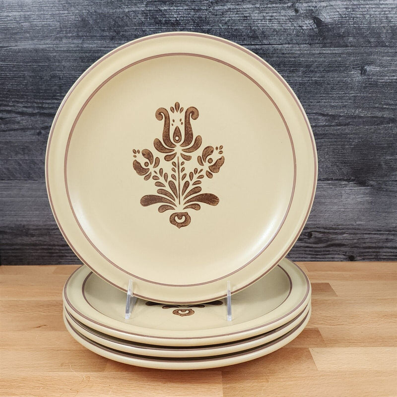 Load image into Gallery viewer, Pfaltzgraff Village Dinner Plate 10” Set of 4 Tan Brown Without Castle Mark
