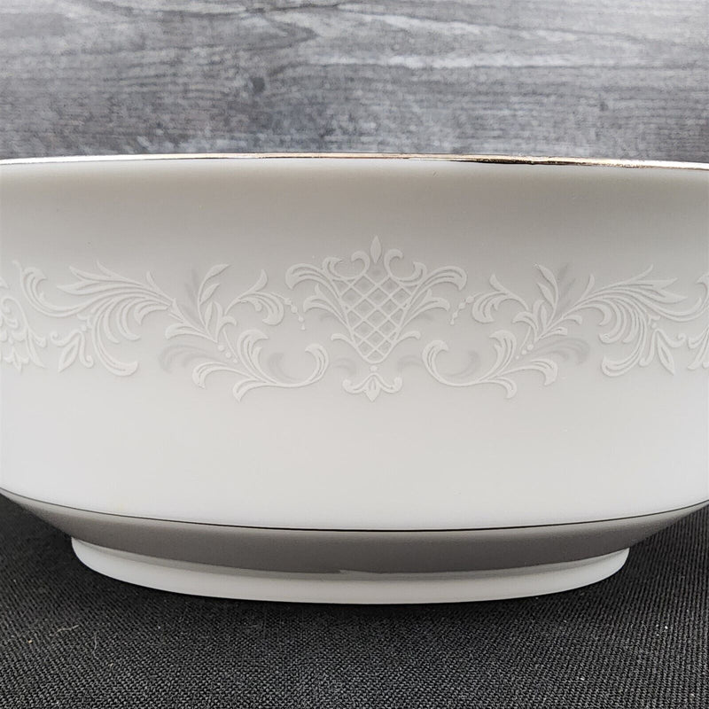 Load image into Gallery viewer, Sango Florence Vegetable Oval 9&quot; Serving Bowl Gray Scrolls Japan 3646 Dishware
