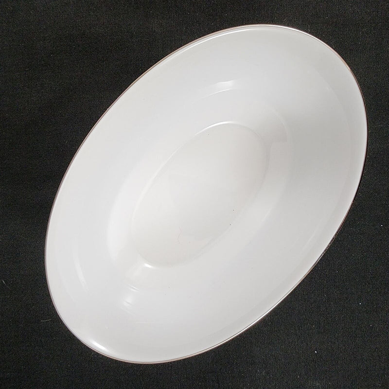 Load image into Gallery viewer, Sango Florence Vegetable Oval 9&quot; Serving Bowl Gray Scrolls Japan 3646 Dishware
