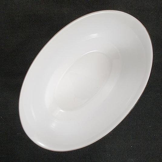 Sango Florence Vegetable Oval 9" Serving Bowl Gray Scrolls Japan 3646 Dishware