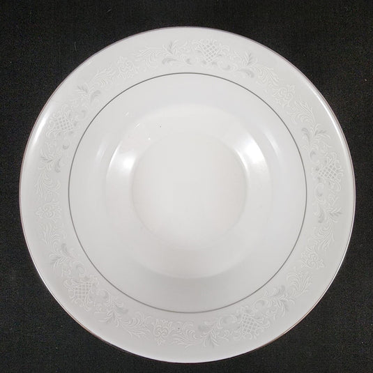 Sango Florence Vegetable Round 9" Bowl Serving Gray Scrolls Japan 3646 Dishware