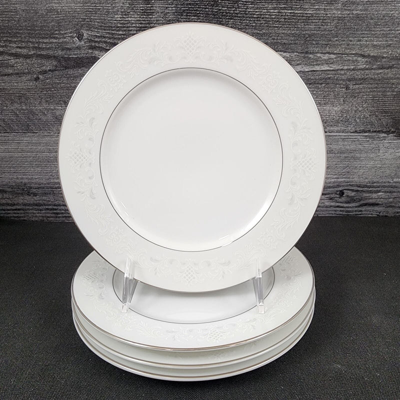 Load image into Gallery viewer, Sango Florence Bread &amp; Butter Plate 4 Set 6.5&quot; Gray Scrolls Japan 3646 Dishware
