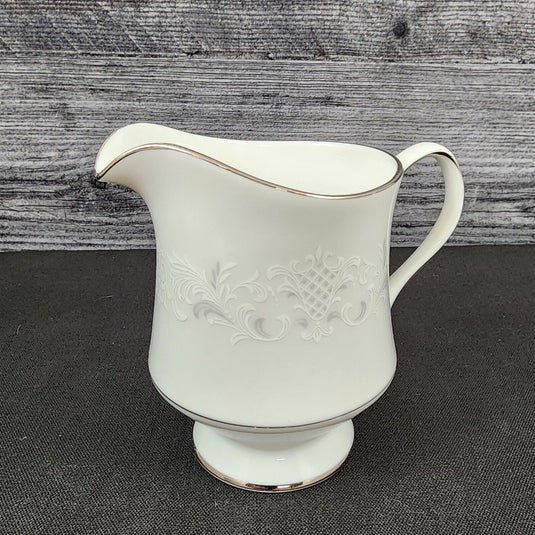 Sango Florence Creamer Pitcher Vintage Gray Scrolls Japan 3646 Dishware 8oz