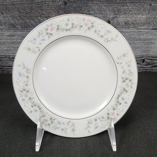 Sango Flower Garden Bread & Butter Plate 4 Set 6.5" Oxford Pink Blue Japan 535