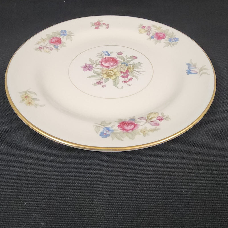 Load image into Gallery viewer, Homer Laughlin Dresden Bread Plate Set of 2 Eggshell Nautilus Floral 6 1/4” USA
