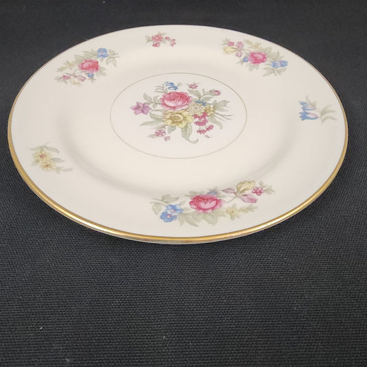 Homer Laughlin Dresden Bread Plate Set of 2 Eggshell Nautilus Floral 6 1/4” USA