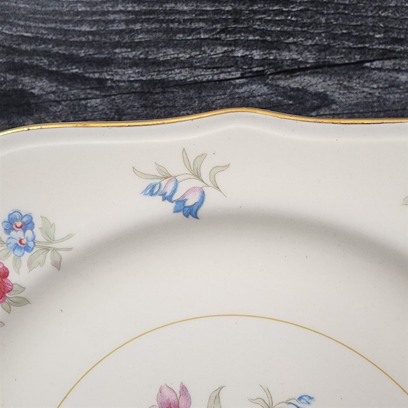 Load image into Gallery viewer, Homer Laughlin Dresden Square Salad Plate Eggshell Nautilus Floral 8” USA
