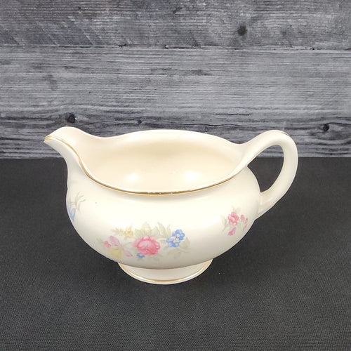 Homer Laughlin Dresden Creamer Pitcher Eggshell Nautilus Floral USA