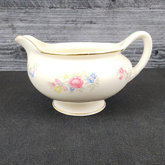 Homer Laughlin Dresden Creamer Pitcher Eggshell Nautilus Floral USA