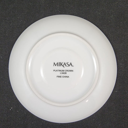 Mikasa Platinum Crown Tea Cup & Saucer Set of 4 Coffee Mug Ceramic White L3428