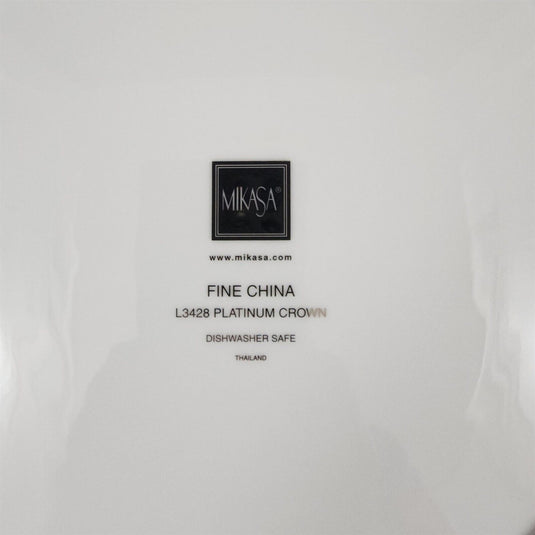 Mikasa Platinum Crown Serving Platter Round Chop Plate White L3428 Fine China