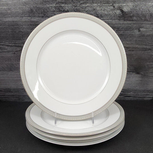 Mikasa Platinum Crown Dinner Plate Set of 4 White Tableware 10 3/4" L3428