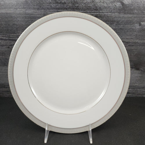 Mikasa Platinum Crown Dinner Plate White Ceramic Fine China 10 3/4