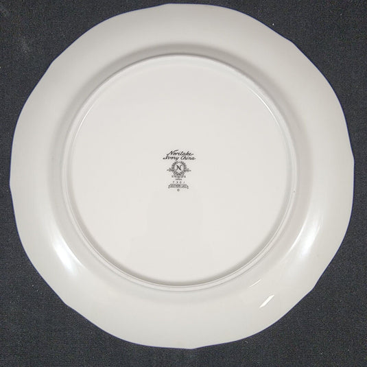 Noritake Southern Lace Salad Plate Ceramic China Vintage Ivory Flower & Ribbons